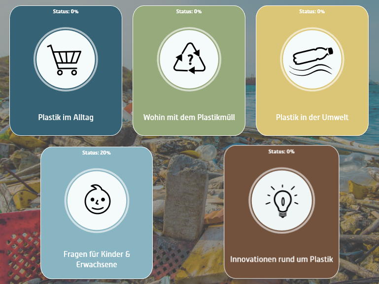 Screenshot der ersten Seite des Quiz